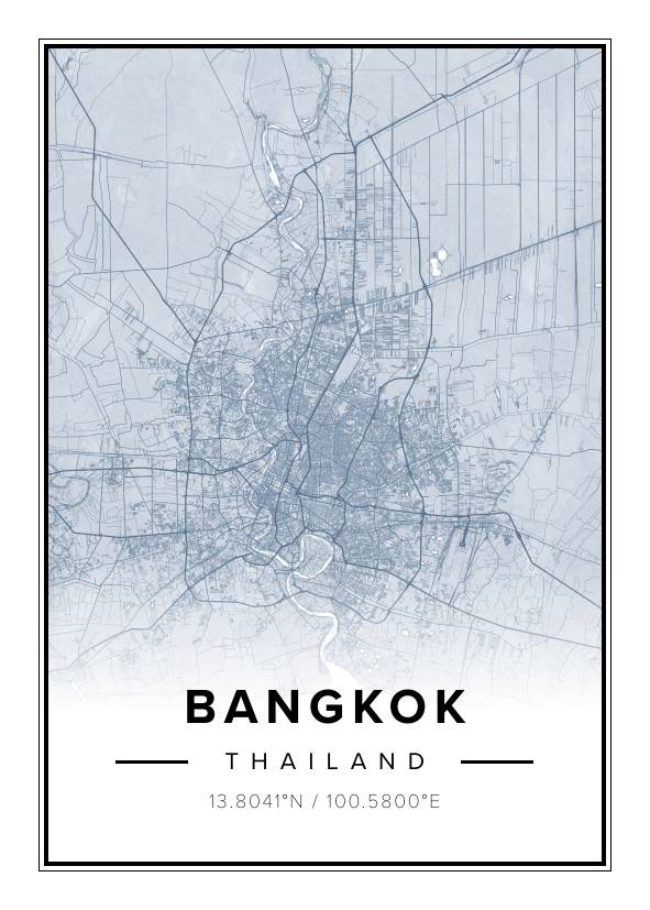 Bangkok Map Print