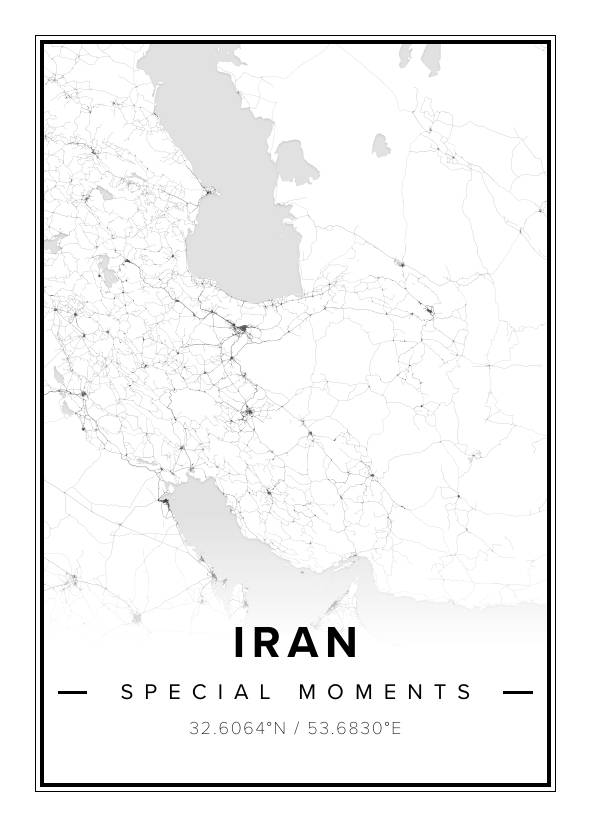 Iran Map Print